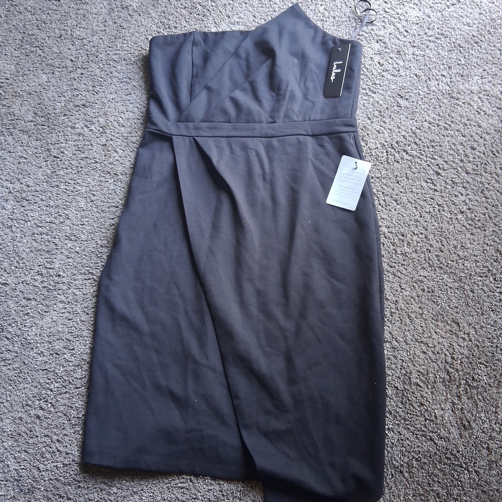 Lulu's Chic Black One-Shoulder Dress